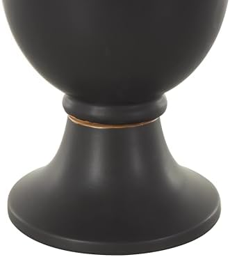 Deco 79 Matte Black Ceramic Fluted Urn Vase