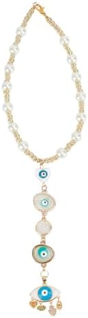 Evil Eye Car Charm with Resin Beads and Glass