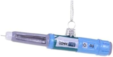 Cody Foster Co Weight Loss Injection Pen Ornament - Blue and Silver