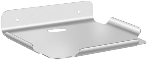 8x64 Floating Metal Wall Shelf for Smart Home Devices - Silver