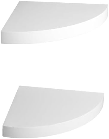 Ahdecor White Corner Shelves Set of 2