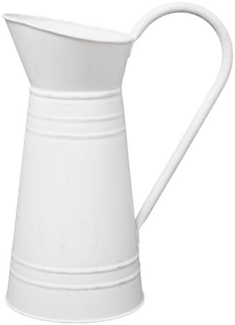 Hosley Metal Pitcher Vase 10 Inch Height
