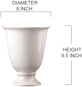 Serene Spaces Living Large White Porcelain Urn Vase