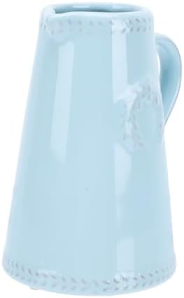 Artistic Chic Rustic Blue Ceramic Flower Vase
