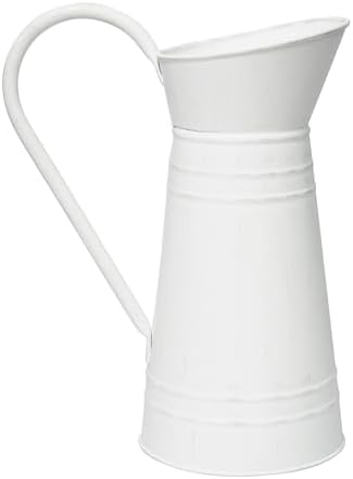Hosley Metal Pitcher Vase 10 Inch Height