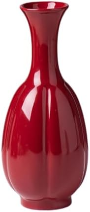Red Ceramic Vase Farmhouse Pitcher Decorative Vase