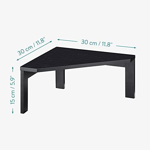 Navaris Bamboo Corner Shelf Unit - Black