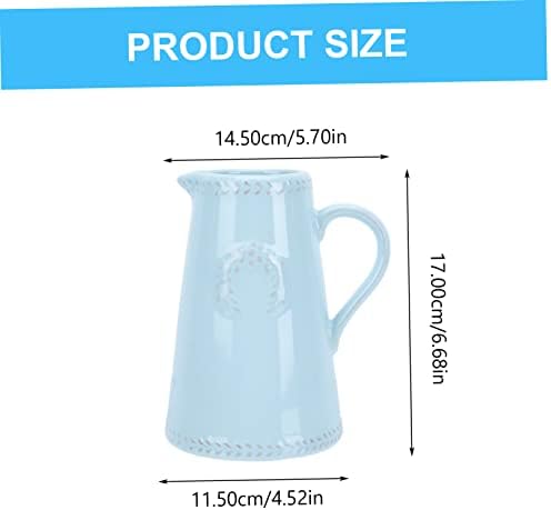 Artistic Chic Rustic Blue Ceramic Flower Vase