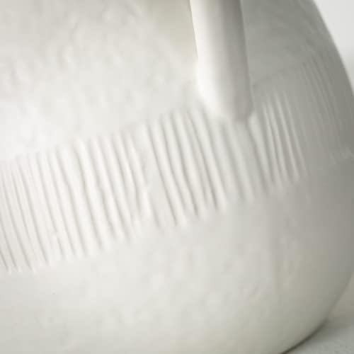 Sullivans Ceramic Vase White Pitcher with Handle 10 Inch