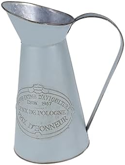 Rustic Metal Pitcher Vase Decor for Home Wedding Events