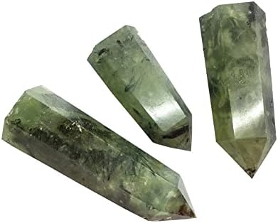PEKMAR Natural Crystal Green Grape Quartz Rod Decor