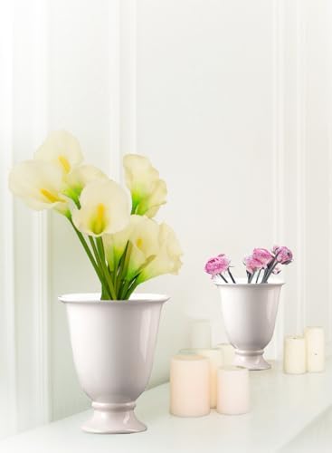 Serene Spaces Living Large White Porcelain Urn Vase