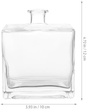 Square Flat Glass Aromatherapy Vase for Home Decor