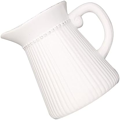 BESTYASH White Ceramic Flower Vase Simple Decorative Design