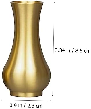 VINTORKY 1Pc Brass Flower Holder Vase for Home Decor