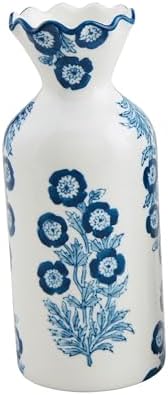 Mud Pie Block Print Bud Vase 8x325