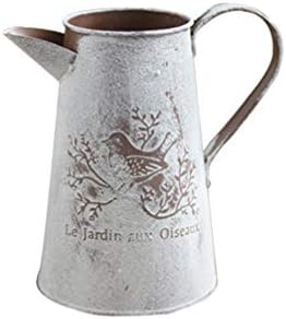 GANAZONO Shabby Chic Metal Vase Pitcher Watering Can