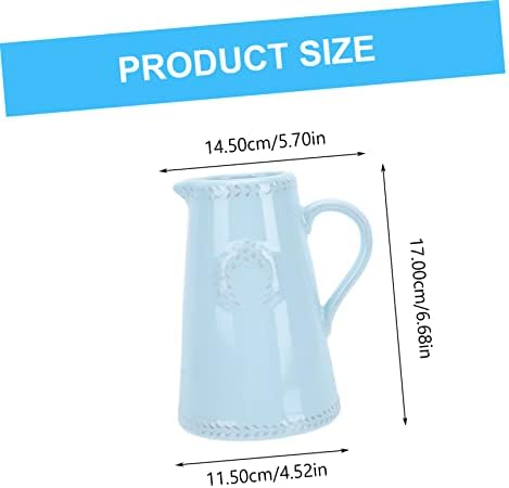 1 Pc Chic Blue Ceramic Flower Vase Elegant Home Decor