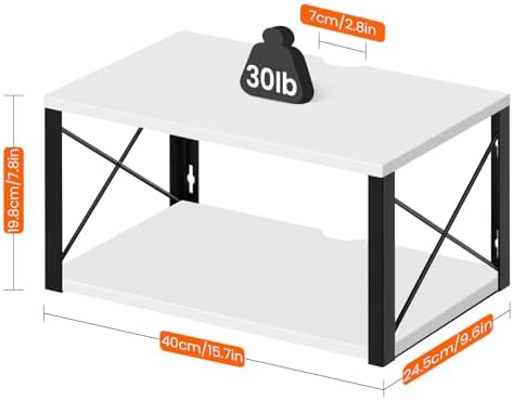 Homode Floating Night Stand White Modern Wall Mount Shelf