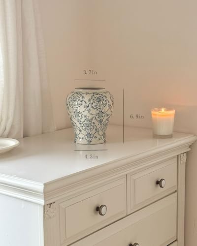 Vintage Chinoiserie Ginger Jar Ceramic Vase