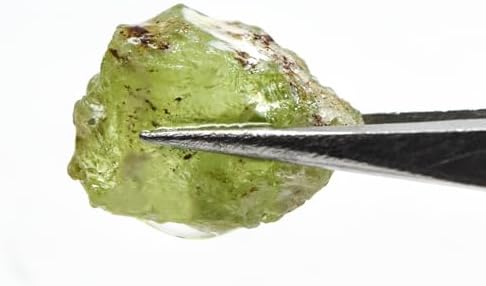 13ct 15mm Green Peridot Rough Gemstone - Natural Olivine Crystal Raw Specimen from Pakistan