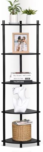 YGYQZ 5 Tier Wood Corner Shelf Stand