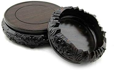 GOLDYWENDY Oriental Luxury Round Elm Solid Wood Vase Stand Base 39in Diameter