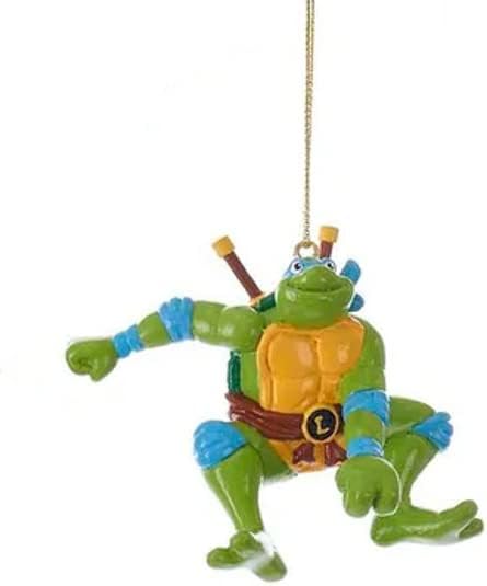 Teenage Mutant Ninja Turtles Blow Mold Ornament Leonardo Blue