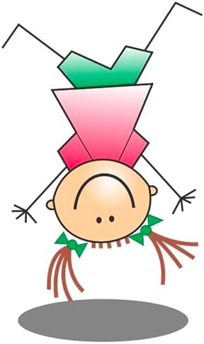 CafePress Cartoon Stick Figure Girl Cartwheel Ornament 4 Inch