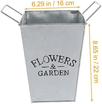 Cabilock Simple Iron Flower Bucket for Dried Flowers