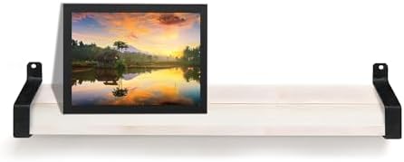 InPlace Wall Mounted Floating Shelf Distressed White 5x24x3