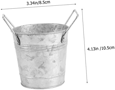 Hemoton Vintage Galvanized Flower Vases 2pcs