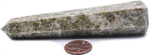 42 Inch Green Vesuvianite Obelisk Crystal Mineral Specimen Tower Wand