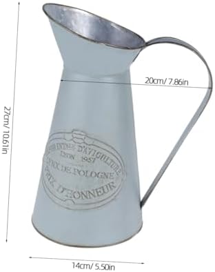 Rustic Metal Pitcher Vase Decor for Home Wedding Events