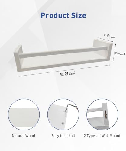 Sturdy Floating Wall Shelves for Kids Books and Decor