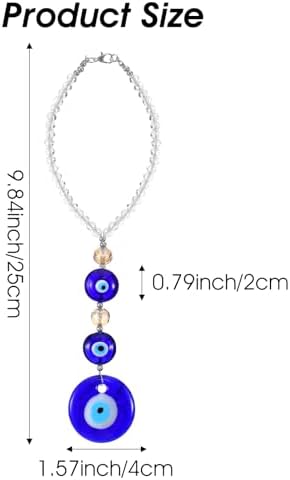 Evil Eye Car Charm Hanging Ornament Blue Round Shape