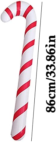 2 Pcs Christmas Wood Candy Canes Decorative Hanging Ornaments