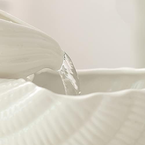 Compact Tabletop Waterfall Fountain with Conch Design