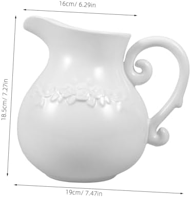Zerodeko Ceramic Pitcher Vase for Dried Flowers