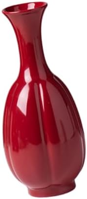 Red Ceramic Vase Farmhouse Pitcher Decorative Vase