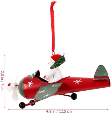 PRETYZOOM Funny Santa Airplane Ornament Christmas Tree Decoration