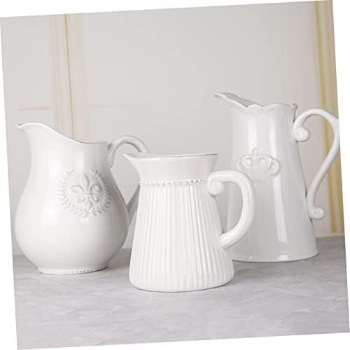 BESTYASH White Ceramic Flower Vase Simple Decorative Design