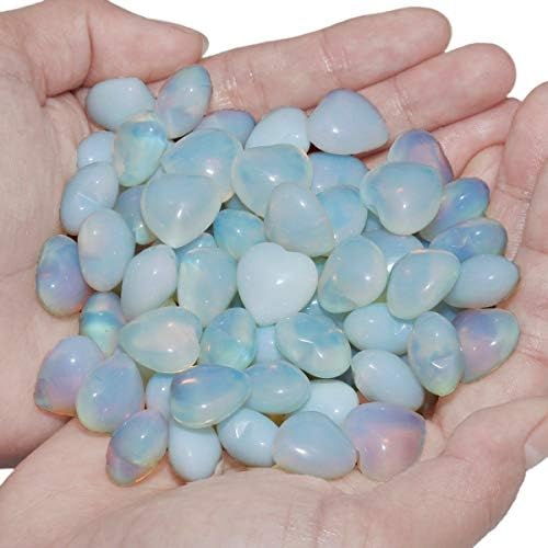 Rockcloud Healing Crystal Puff Hearts Guardian Angel Set Opalite