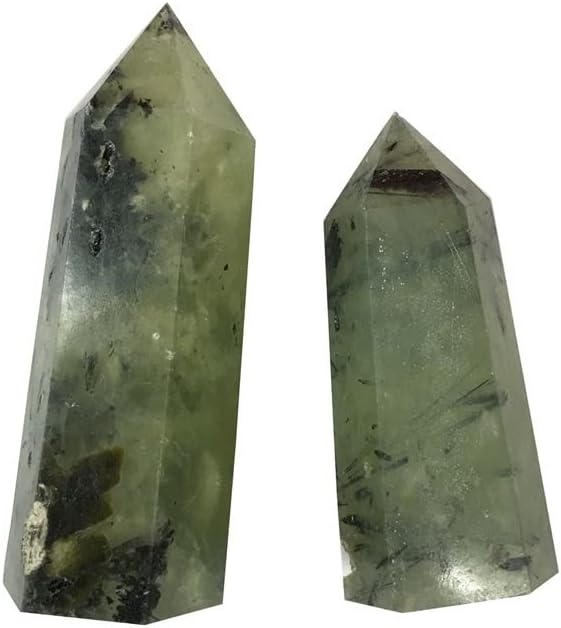 PEKMAR Natural Crystal Green Grape Quartz Rod Decor