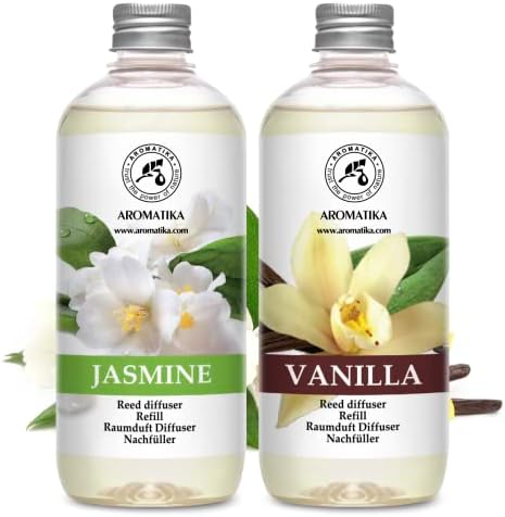 Jasmine Vanille Reed Diffuser Refill Set 34 Fl Oz 2 x 500ml