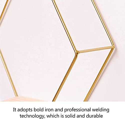 ZUIDSYI Wall Mounted Hexagon Floating Shelves Set of 3
