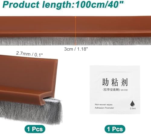 Uxcell Door Sweep Draft Stopper 12 x 40 Grey