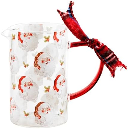 Mud Pie Classic Glass Bud Vase Santa Repeat 6x4 34