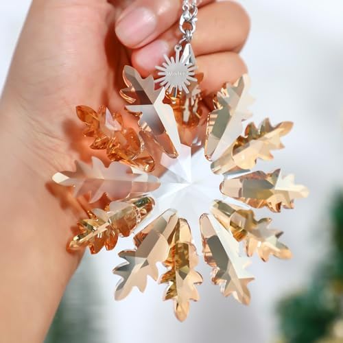2025 Champagne Glass Christmas Snowflake Ornament
