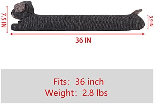 Cute Dog Door Stopper 34 Inches Dark Grey Heavy Duty